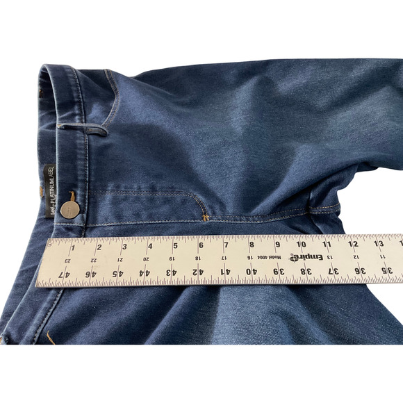 Lee PlatinumLabel Womens XL Blue Legging Pants Easy Fit Dark Elastic Waist - Picture 5 of 11